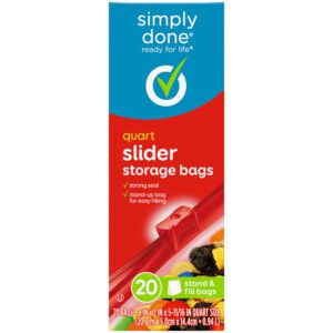 Simply Done Quart Slider Storage Bags 20 Bags