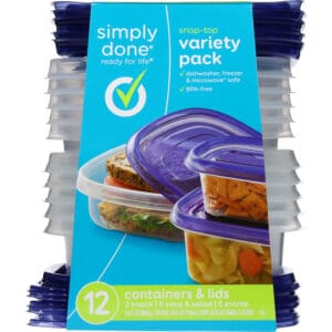 Simply Done Snap-Top Containers & Lids Variety Pack 12 Each