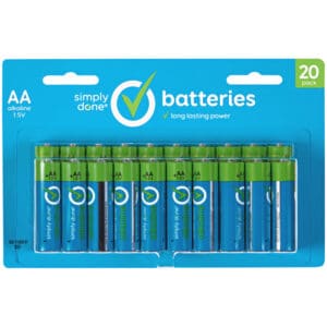 Simply Done AA Alkaline Batteries 20 Pack