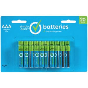 Simply Done AAA Alkaline Batteries 20 Pack