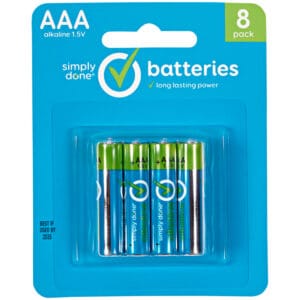 Simply Done AAA Alkaline Batteries 8 Pack