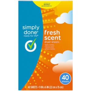 Simply Done Fresh Scent Dryer Sheets 40 Each