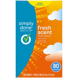 Simply Done Fresh Scent Dryer Sheets 80 Each