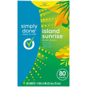 Simply Done Island Sunrise Dryer Sheets 80 Each