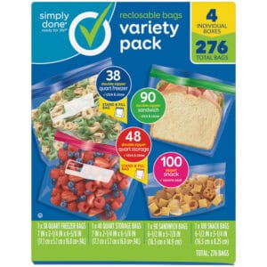 Simply Done Reclosable Bags Variety Pack 4 - 276 Bag Boxes