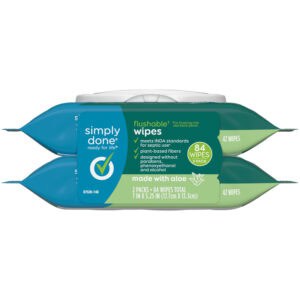 Simply Done Flushable Wipes 2 - 42 Wipes Packs