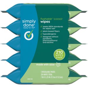 Simply Done Flushable Wipes 5 - 42 Each Packs