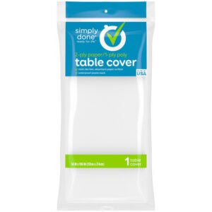 Simply Done 2-Ply Paper/1-Ply Poly Table Cover 1 Each
