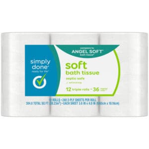 Simply Done Soft 2-Ply Triple Rolls Bath Tissue 12 Rolls