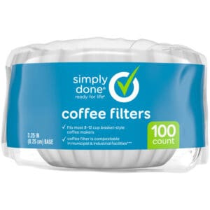 Simply Done 3.25 Inch Coffee Filters 100 Each
