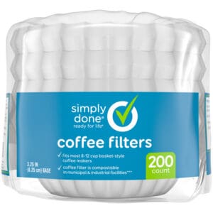Simply Done 3.25 Inch Coffee Filters 200 Each