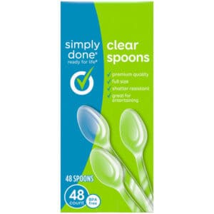 Simply Done Clear Spoons 48 Each