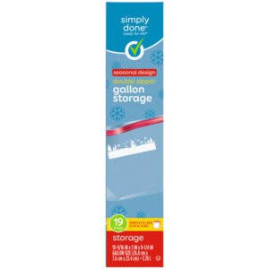 Simply Done Double Zipper Gallon Storage Bags 19 Bags