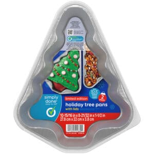 Simply Done Holiday Tree Pans With Lids 2 Pack